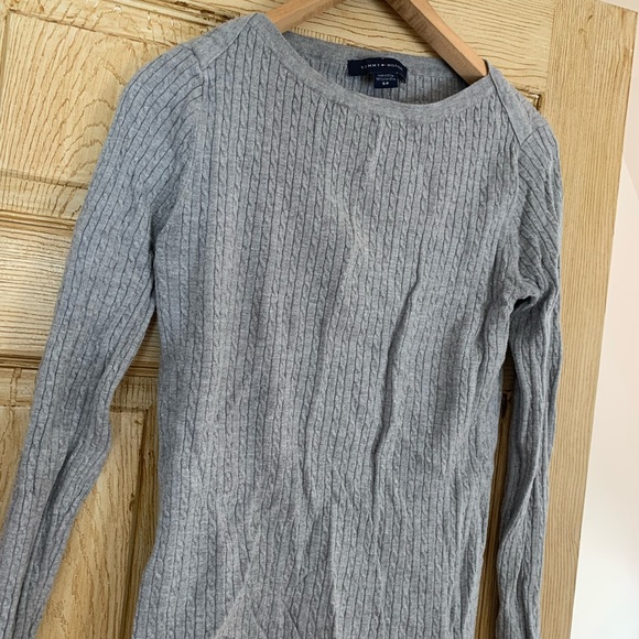 Tommy hilfiger gray knit long sleeve - Picture 4 of 7
